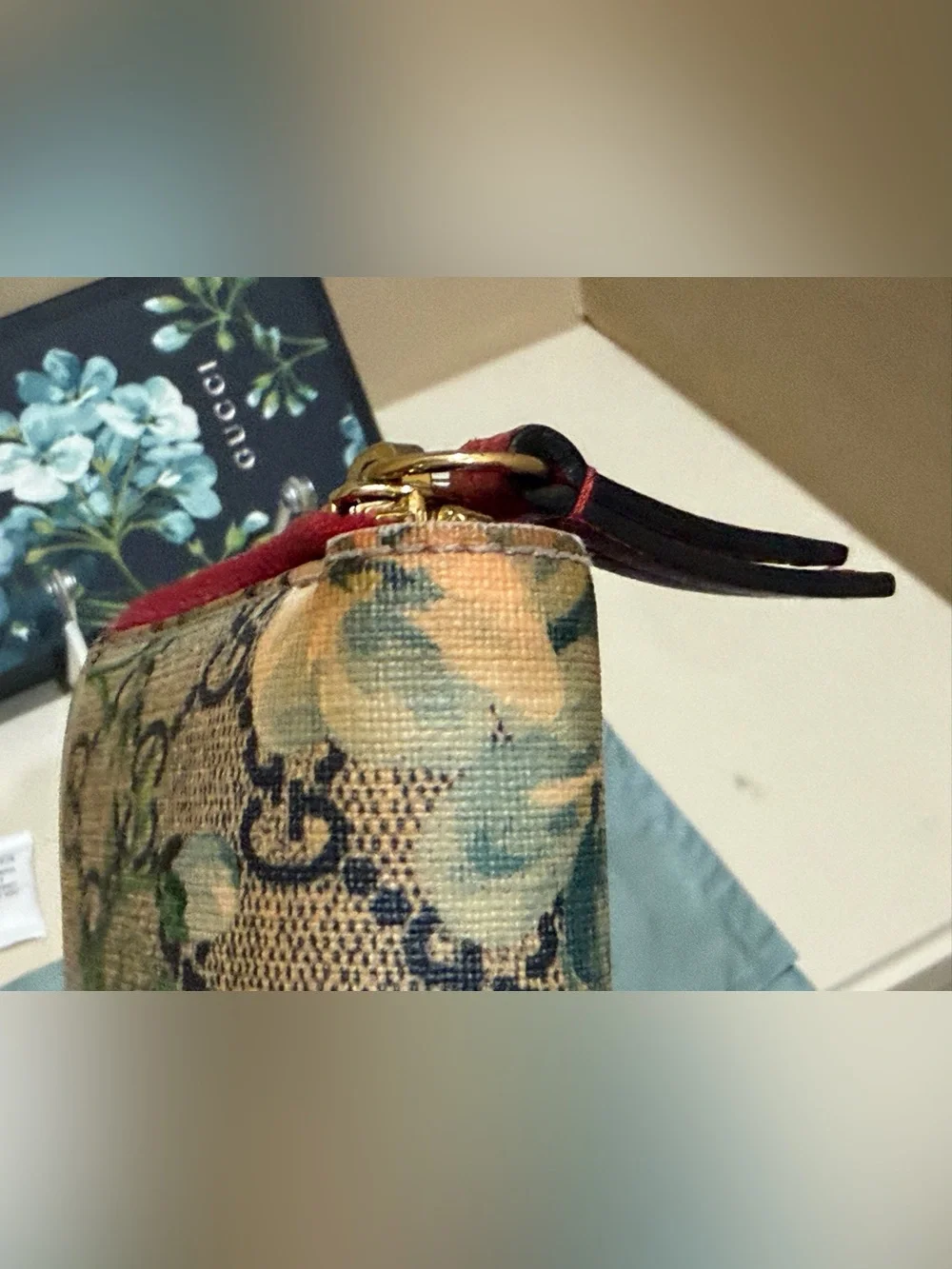 Gucci Beige GG Floral Blooms Zippy Wallet w/box dustbag cards - Picture 3 of 14